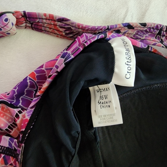 Croft & Barrow Pink and Purple Bikini Top - Picture 4 of 6